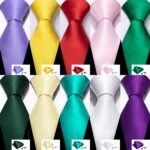 100-Colors-Solid-Silk-Men-Tie-Set-Red-Blue-Pink-Gold-Purple-Green-Teal-Burgundy-Yellow