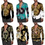 New-Retro-Golden-Flower-Print-Men-s-Lapel-Shirts-Luxury-Baroque-Style-Short-Long-Sleeve-Tops