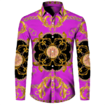 New-Retro-Golden-Flower-Print-Men-s-Lapel-Shirts-Luxury-Baroque-Style-Short-Long-Sleeve-Tops