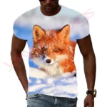 New-Trend-Abstract-Animal-Fox-Graphic-Men-T-Shirts-Interesting-3D-Print-Hip-Hop-Personality-Round