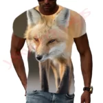 New-Trend-Abstract-Animal-Fox-Graphic-Men-T-Shirts-Interesting-3D-Print-Hip-Hop-Personality-Round